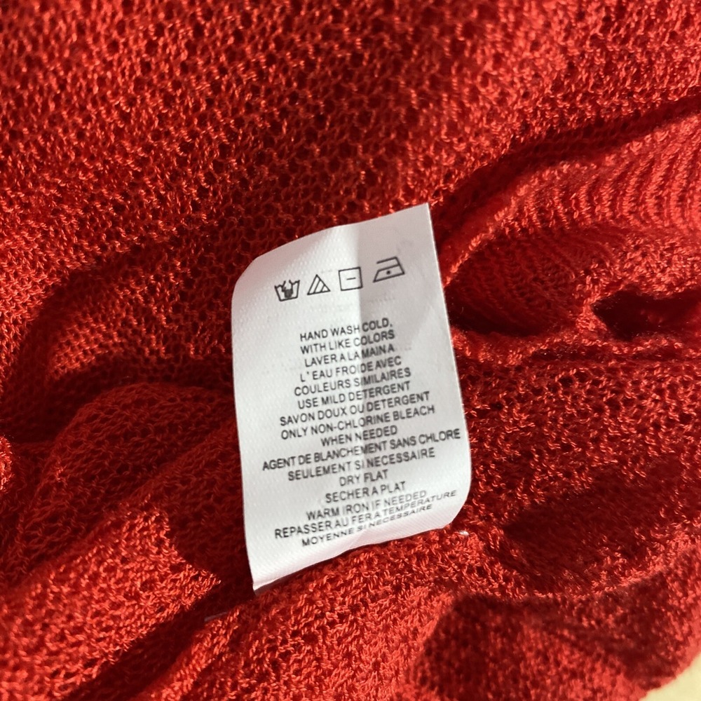 ECHO Red Knit Shawl Cardigan Wrapper‎ Topper Convertible Rayon ONE SIZE - Picture 7 of 7